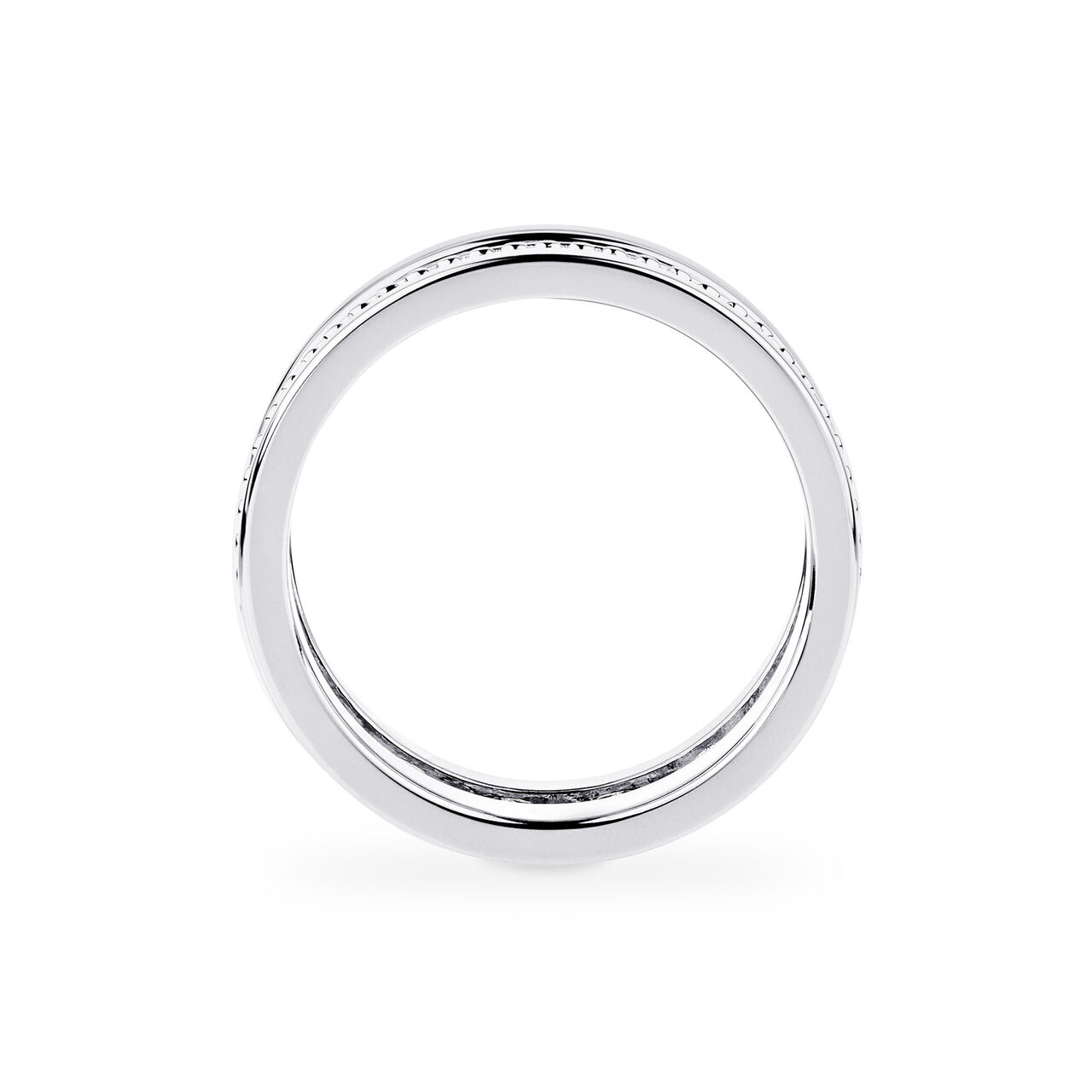 Side profile of sterling silver ring from Birks Dare to Dream collection image number 4